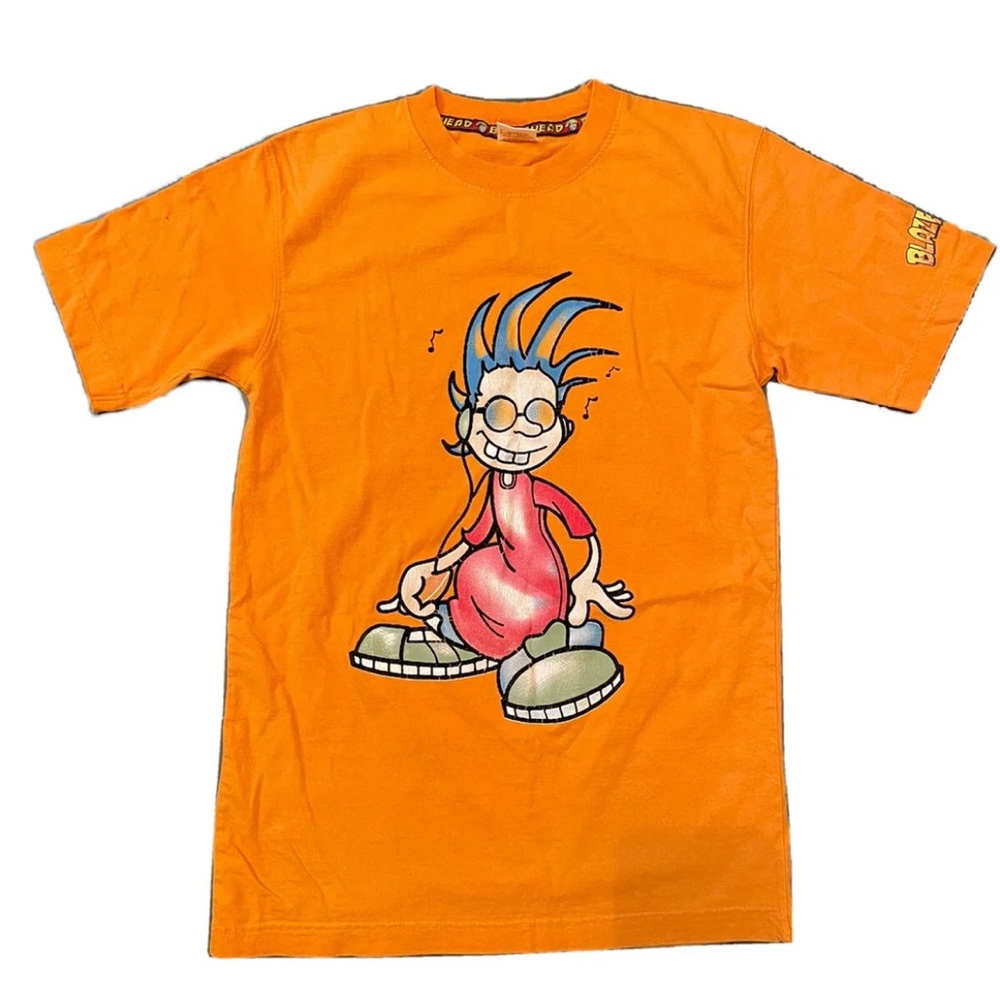 Vintage Blazehead Rockblade Orange T-shirt Tee Size Small/Medium